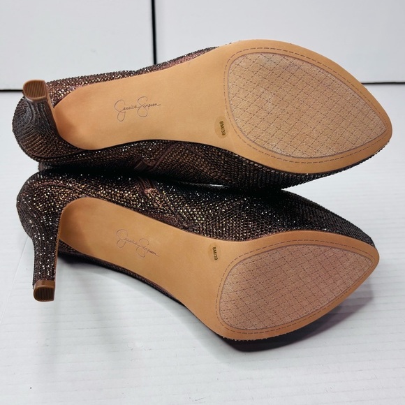 JESSICA SIMPSON Odeda 2 Bronze Pointed Toe Stiletto Boots Size 8 - Picture 10 of 10